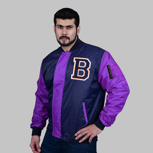 Chaqueta Bomber Personalizada Oversized Invierno Gruesa Chaqueta Recortada Informal Bordado Tela de Nailon Unisex - Product Image 2