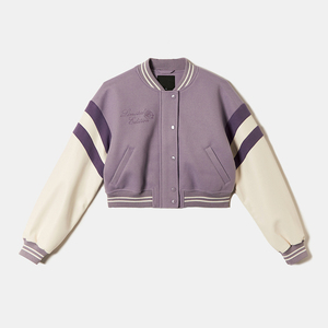 Vestes Letterman pour femmes Manches en cuir véritable Vestes de baseball personnalisées de qualité supérieure à vendre - Product Image 5