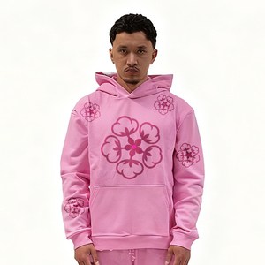 เสื้อฮู้ดดี้สตรีทแวร์คุณภาพสูง OEM สำหรับผู้ชาย ผ้าคอตตอนหวีอย่างดี หนานุ่ม สวมใส่สบาย พิมพ์ลายโลโก้พัฟฟ์ ดีไซน์เนอร์สไตล์ ยูนิเซ็กส์ - Product Image 2