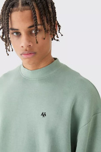 Recién llegado, Sudadera de cuello redondo de algodón 100% de calidad Premium con manga larga de gran tamaño para hombres, fabricada por Huzaifa Products - Product Image 3