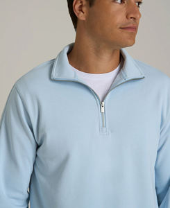 Pull à Capuche Zippé Demi-Col en Polaire 360g 100% Coton Écologique Personnalisé Respirant Uni Grande Taille pour Vente en Gros (ODM) - Product Image 4