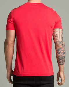 2025 dernier Style hommes décontracté col rond manches courtes T-Shirt 100% coton léger séchage rapide couleur unie personnalisé non tissé - Product Image 3