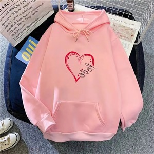 Fashion Sourcing Women Winter Long Oversized Hoodie Velour Fabric Streetwear Front Logo 100% Cotton Soft - Product Image 5