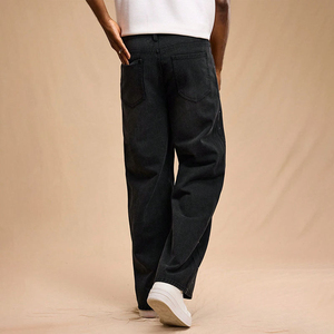 Pantalones vaqueros lavados de color gris oscuro adornados con diamantes de imitación para hombre, ropa de fiesta para hombre, pantalones de calle - Product Image 2