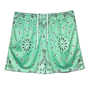 Fabricant Logo personnalisé Jeunesse Unisex Été 100% Polyester Sublimation Imprimé sur tout le short en maille Paisley pour homme avec poches - Product Image 5