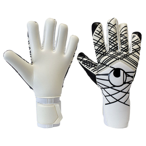 Gants de gardien de but de football professionnels à doigts entiers respirants en latex blanc pour gardiens de but - Product Image 1