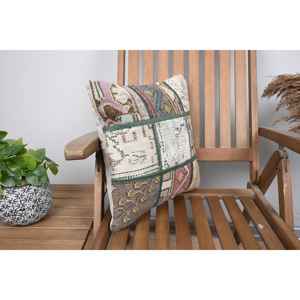 Luxe 16x16 pouces Beige Kilim Patchwork laine oreiller Vintage moelleux tissé Design pour canapé literie sol Portable rustique jeter - Product Image 2