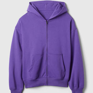 Sweat à capuche d'hiver personnalisé Streetwear Applique en strass Broderie usée Patch logo Lavage à l'acide Sweat à capuche en polaire pour hommes - Product Image 1