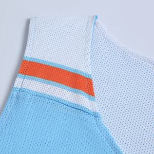 Uniforme Deportivo de Baloncesto sin Mangas de Poliéster 100% Personalizado de la Mejor Calidad, Uniforme Deportivo Blanco para Adultos, Diseño Transpirable y Anti-UV - Product Image 5