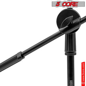 5 Core Mic Stand Floor Height Adjustable Short <b>Tripod</b> Microphone Stands w Telescoping Boom Arm - Product Image 4