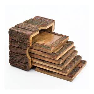 Hot Selling For Coffee or Tea Cup <b>Dinner</b> Party <b>Table</b> Top Wooden Tea Coaster Eco Friendly Sustainable Quality Cup Coaster Set - Product Image 3