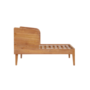 Lit en bois au design minimaliste, meubles pour la maison, lit en teck massif pour enfants et décoration de chambre - Product Image 2