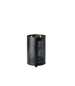 Soporte votivo de hierro cortado con láser floral minimalista con patrón abierto para iluminación ambiental en cualquier sala de estar moderna - Product Image 6