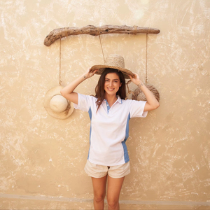 T-shirt unisexe décontracté Ultifresh hybride à empiècements contrastants en non-tissé, motif uni en laine, polyester et coton, respirant et anti-humidité - Product Image 6