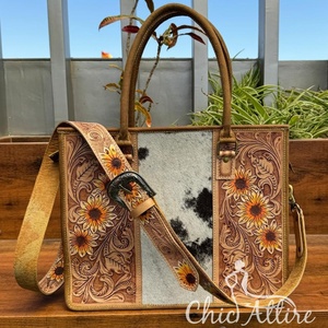 Nouveau sac fourre-tout en cuir personnalisé usiné à la main sac à main de transport dissimulé en cuir véritable de qualité supérieure pour femmes multi-usages - Product Image 1