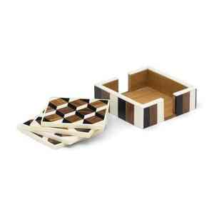 Posavasos Modernos de Estilo Americano con Incrustaciones de Hueso y Logotipo Personalizado, Diseño Duradero para Decoración de Mesa de Oficina en el Hogar, Recuerdos de Boda - Product Image 2