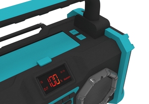 <span class=keywords><strong>Radio</strong></span> de trabajo industrial con sistema de sonido de gran potencia, función de caja de herramientas, dispositivo móvil, carga de iluminación LED para uso pesado - Product Image 4