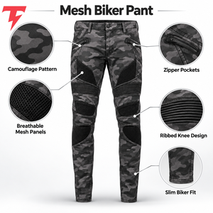 Pantalon de motard en mesh offrant une excellente circulation d'air, un tissu durable et un confort flexible pour les activités de conduite et de tourisme par temps chaud. - Product Image 6