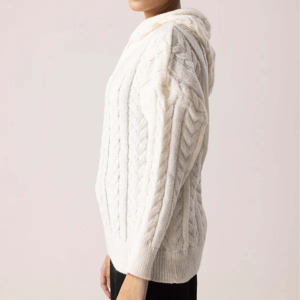 เสื้อสเวตเตอร์ผู้หญิงสั่งทำพิเศษ ระบายอากาศได้ดี ขายส่ง OEM สี ขนาด โลโก้ตามสั่ง วัสดุคุณภาพสูง คอวี แขนยาว - Product Image 3