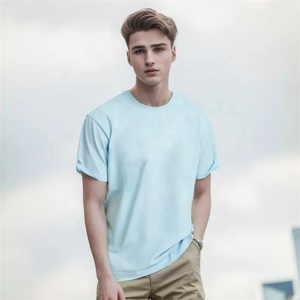 Vente en gros 180 g/m² de logo unisexe en coton pour hommes et femmes T-shirt uni décontracté à manches courtes et col ras du cou pour hommes - Product Image 2