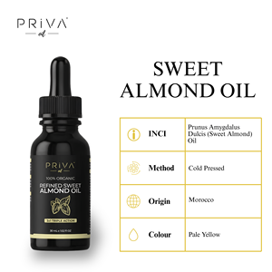 น้ำมันอัลมอนด์หวานออร์แกนิคโมร็อกโกแบบสกัดเย็น PrivaOil |   น้ำมันเครื่องสำอางบริสุทธิ์ 100% |   สินค้าพรีเมียมขายส่งและ B2B - Product Image 2