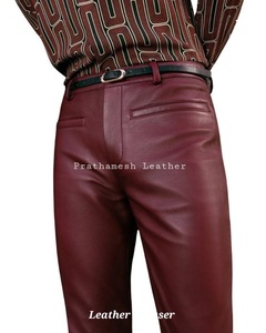 Pantalones de cuero de edición limitada para mujer, pantalones de cuero genuino OEM, ropa de calle, ropa Formal de oficina informal, calidad de exportación elegante - Product Image 4