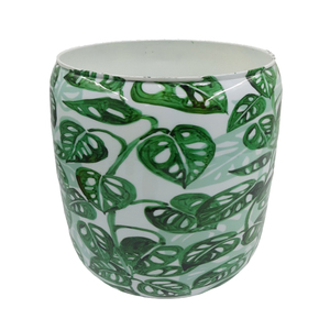 Ensemble de 3 jardinières rondes en métal, couleur marron, grande taille, pot de fleurs pour la décoration intérieure et extérieure, fait main, personnalisé - Product Image 4