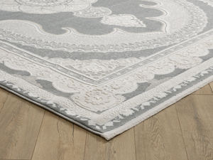 Tapis turc de luxe fabriqué à la machine, modèle Crown Elvin Grey, gris premium, pour salon, provenant d'un fabricant de Gaziantep. - Product Image 3