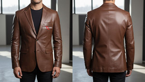 Veste en cuir pour homme, nouvelle mode d'hiver, col montant, imperméable, respirante, haute qualité, doublure en polaire personnalisable, double devant - Product Image 4