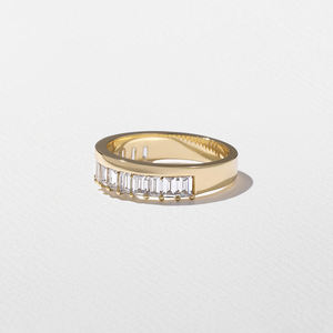 Ensemble exclusif de bagues de fiançailles avec émeraude et éternité en moissanite, bijoux de mariage en or 18 ct, fournisseurs en gros de fiançailles, sites de vendeurs - Product Image 6