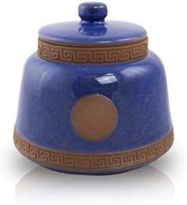 L'urne en métal léger avec couvercle à vis a un design artisanal intemporel Gravure supplémentaire avec lot personnalisé à bas prix - Product Image 6