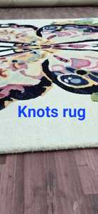 พรมขนสัตว์ทำมือหลากสี นุ่ม สไตล์ทันสมัย ลายผีเสื้อ สำหรับห้องนอน ห้องเด็ก - Product Image 4