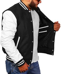 Venta al por mayor personalizada Plain American College Varsity chaquetas oficial American College Letterman CollegeBaseballjacket para hombres - Product Image 2