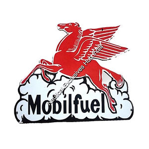 Letrero Metálico Personalizado con Diseño a Medida, Letrero Decorativo de Metal con Impresión de Placa Metálica, Letrero de Metal Mobil Gas Pegasus de 90X70 Pulgadas - Product Image 6