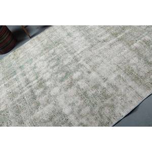 Tapis en Laine Moderne Blanc Vert 5.7X8 pieds Motif Tabriz Vintage Turc pour Entrée Chevet Couloir Rectangulaire Grande Taille Latex - Product Image 5