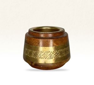 Nuevo diseño de madera y metal Diseño único Quemador de incienso Bakhoor redondo Mubakhara Hecho en madera de mango - Product Image 5