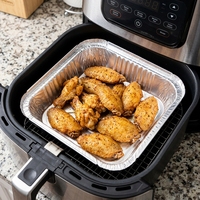 Plateau de cuisson carré en aluminium de grande capacité pour l'industrie de la transformation alimentaire commerciale