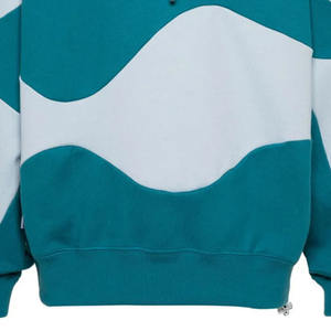 Sweat à capuche personnalisé en gros pour hommes pull surdimensionné avec impression de vague abstraite et capuche à cordon de serrage mode Streetwear à la mode - Product Image 5