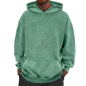 Dernier design de sweats à capuche unis à effet délavé, fabriqués sur mesure au Pakistan, style urbain, vêtements d'hiver, techniques de haute qualité, col à capuche uni - Product Image 3