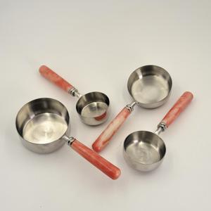 Stainless Steel <b>Measuring</b> <b>Cup</b> With Stylish Design Resin Handle Perfect for Cooking and Baking Kitchenware Use <b>Set</b> of 4 Pcs - Product Image 2