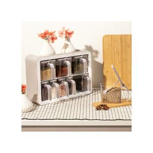 Kosova 439-C Nirvana Set di spezie 9 pezzi con Cappuccino bianco