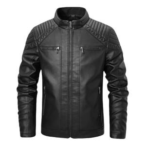 Chaqueta Universitaria de Piel de Oveja Genuina de Grosor Estándar para Hombre, Cuello Alto, Capucha Delantera, Transpirable, Resistente al Viento, Calidad Premium - Product Image 3