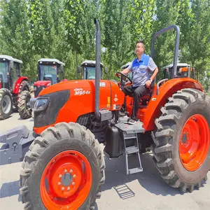 Tractor de 40HP, tractor cortacésped con cargador frontal y retroexcavadora, tractor Kubota 4x4