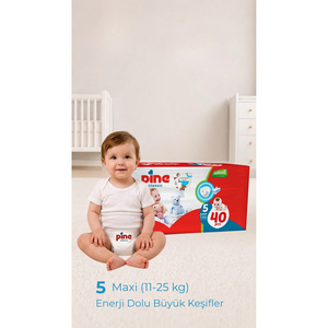Couches jetables classiques pour bébés, pack économique 160 unités (4x40) 11-25 kg - Product Image 2