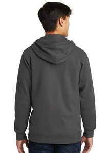 Pull lourd uni avec logo personnalisé 100% coton Sweats à capuche avec fermeture éclair coupe ample pour hommes Style Streetwear - Product Image 2
