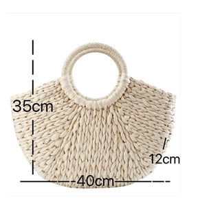 Boho rotin sac cadeaux pour elle tissé papier corde sac Crochet macramé sacs de plage directement du fournisseur indien - Product Image 1