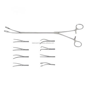 Pince hémostatique incurvée thoracoscopique chirurgicale manuelle pour les procédures VATS Certifié CE OEM Privé - Product Image 1