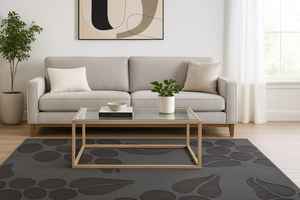 Modern Geometrical Hand Carved Texture Wool Area <b>Rug</b> Taupe 100% Wool Eco-Friendly High-Low Design Hand Loom Cotton Backing Set - Product Image 3