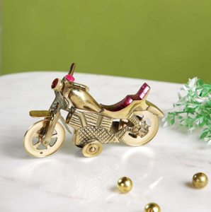 Mesa de bicicleta pequeña de latón AK con acabado de latón, pieza decorativa, decoración de oficina/artículo de decoración del hogar - Product Image 1