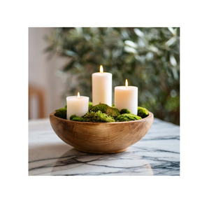 Restaurant Pâte En Bois Bougie Bol Décor De Table pour La Maison Table Festival De Noël Mariage Bougie En Bois Bol - Product Image 3